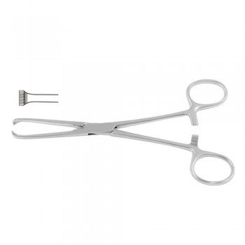 Allis Intestinal and Tissue Grasping Forceps 5 x 6 Teeth Stainless Steel, 19 cm - 7 1/2"